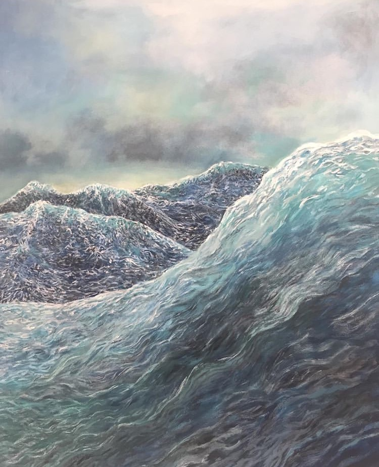 Rolling Waves No. 2 | Acrylic on canvas 24" X 30" 2023 (SOLD)