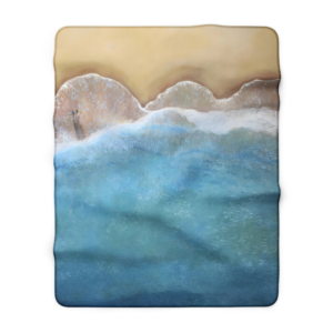 Lace On The Shore | Premium Sherpa Fleece Blanket (30" x 40")