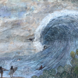 Swell of The Ancient Sea | Mixed Media Acrylic on Canvas 36" x 60" (SOLD)