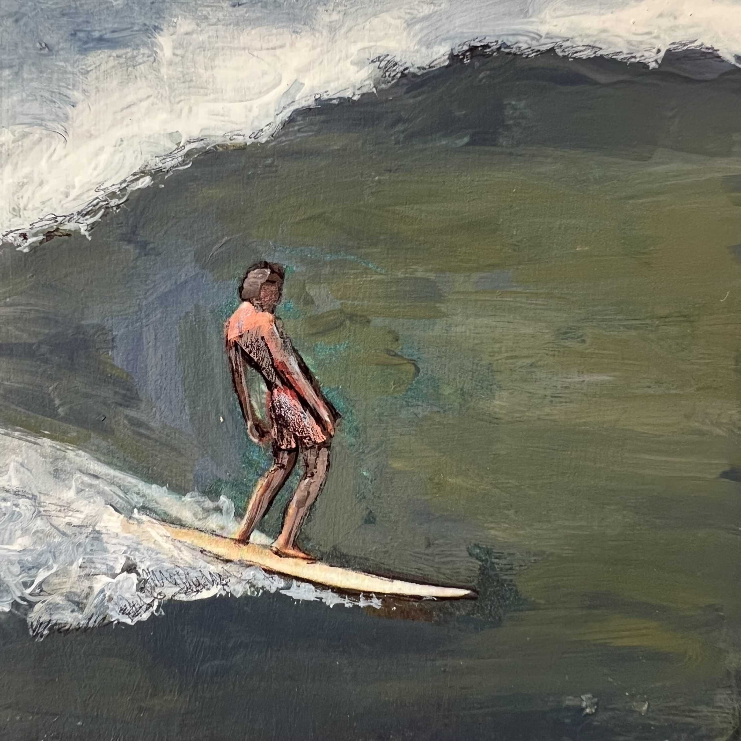 Glide (1 of 1) | Mixed Media Mini Original 4″ x 4″