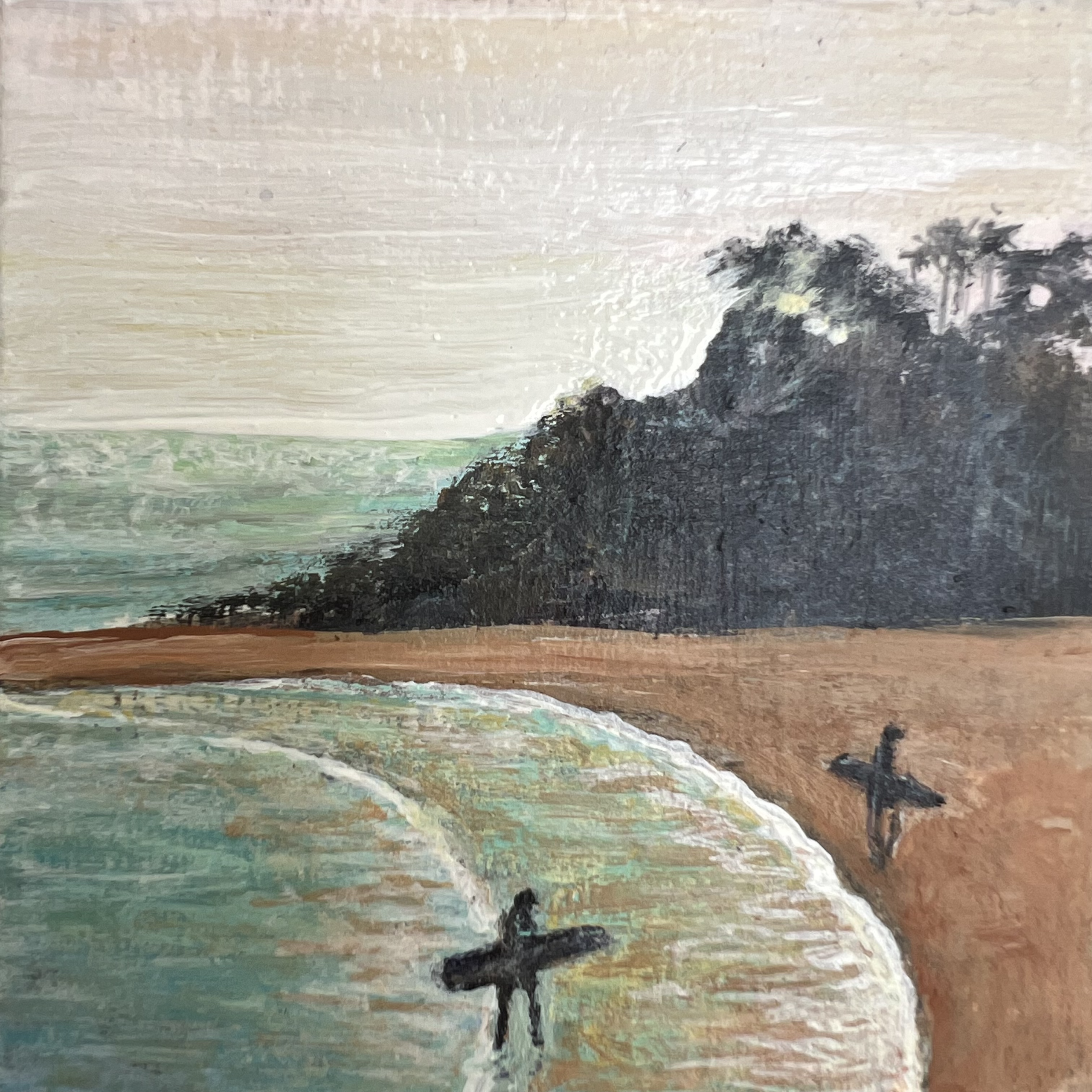 Breakline (1 of 1) | Mixed Media Mini Original 4″ x 4″