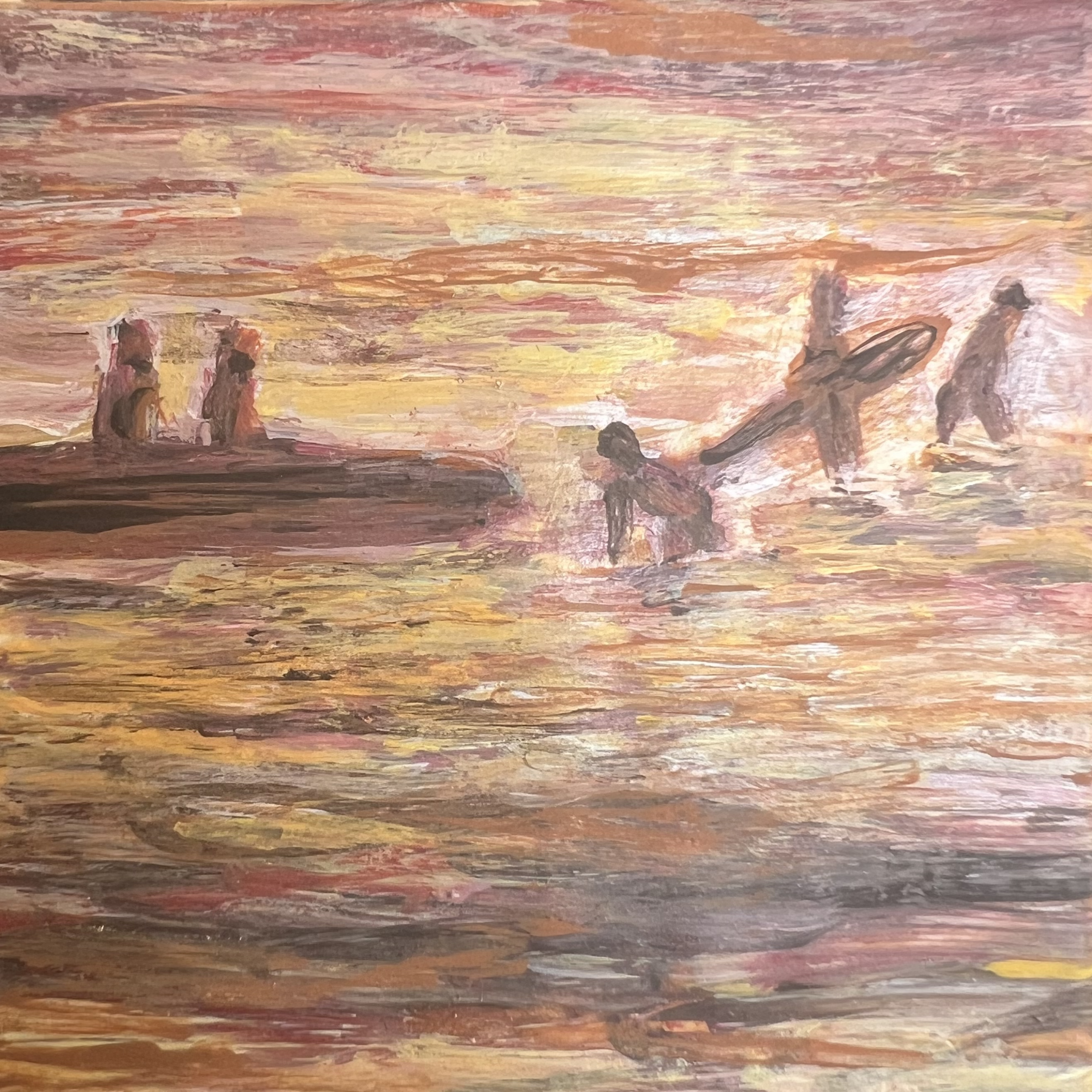 Distant Break (1 of 1) | Mixed Media Micro Original 2″ x 2″